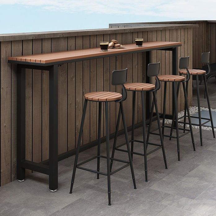 Industrial Bar Height Pub Table Rectangle Pub Height Dining Table