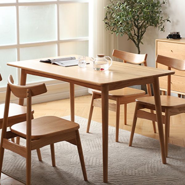 Zeitgenössischer Rechteck Esstisch Massives Holz Tisch mit 4 Bein zum Abendessen in der Küche zu Hause