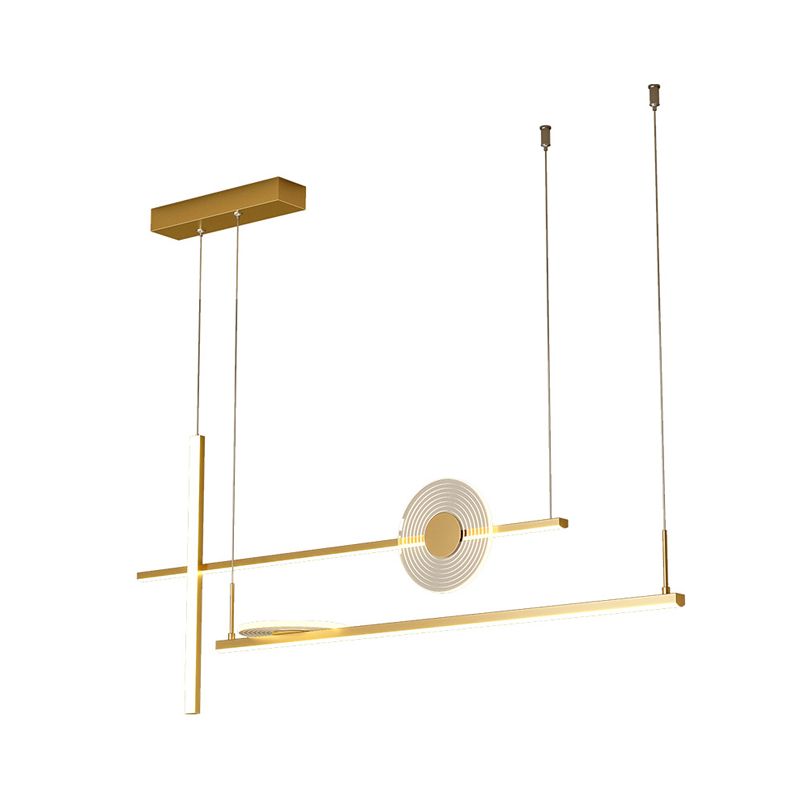 Lampada a forma di barra artistica a forma di lampada appesa a una sala da pranzo acrilica isola lampadario lampadario