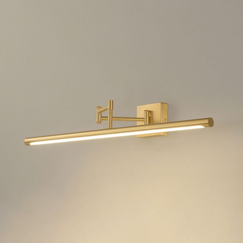 Linear Metal 1-Light Vanity Wall Sconce Contemporary Wall Mounted Lamp for Bathroom