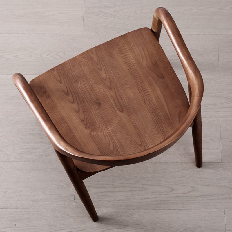 Solid Wood Dining Chairs Nordic Style Open Back Dining Chair