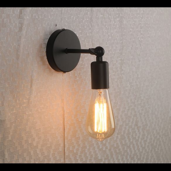 Lampadine aperte con funce parete luce retrò stile industriale in metallo 1 luce leggera