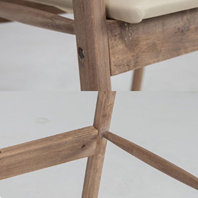 Fauteuil de salle à manger rembourré en bois courbé, chaise simple à dossier ouvert avec pieds en bois