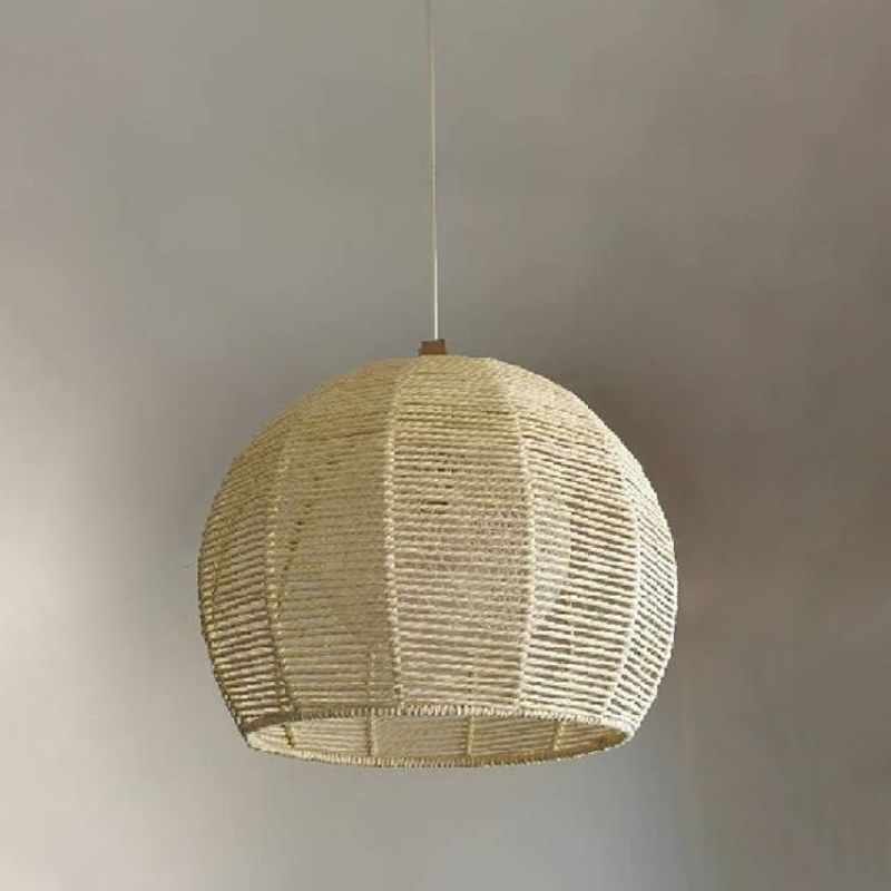 Japanisches Seil Anhänger Licht 1 Licht Global Hanging Deckenleuchte für Esszimmer