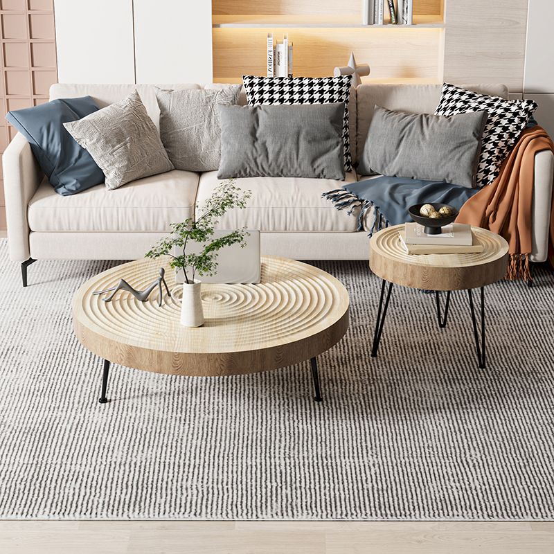 Round Wooden Coffee Table North European 3 Legs Coffee Table
