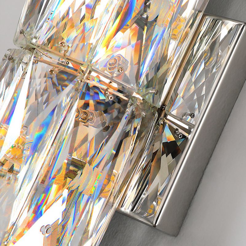 Modern Style Linear Shape Wall Sconce Crystal Sconces for Living Room