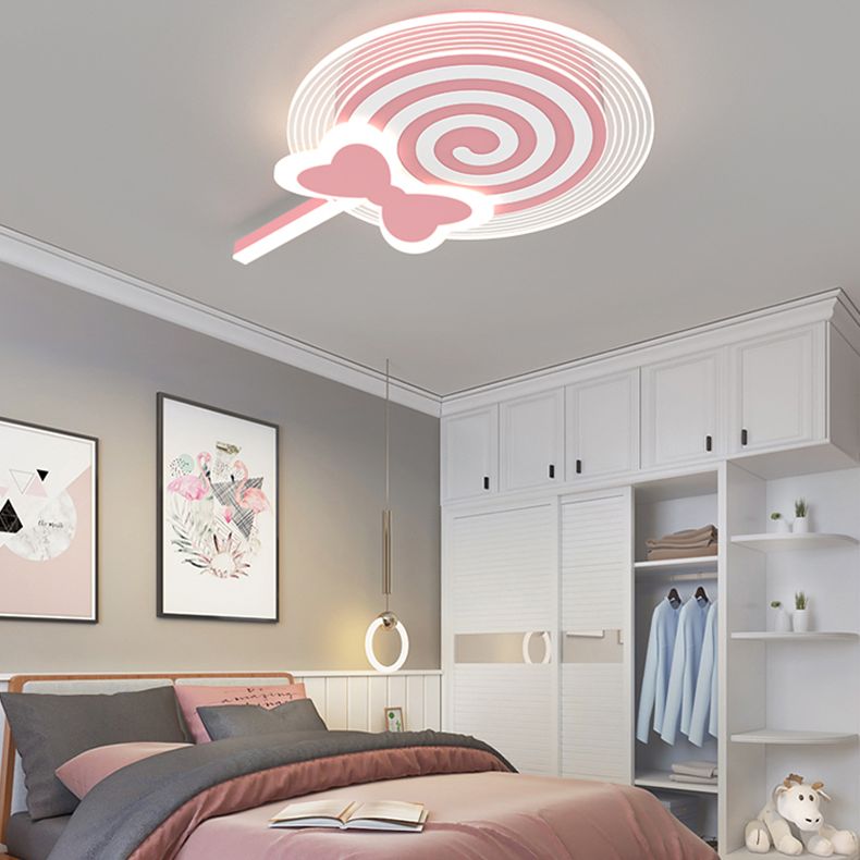 Metall Flush Mount Cartoon Schlafzimmer LED -Deckenleuchte mit 2 Lichtern