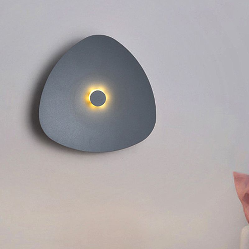 Minimal Flaky Sconce Light 7"/9"/11" Wide Acrylic LED Wall Mounted Light Fixture in Grey/White