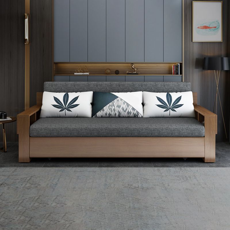 30" Wide Contemporary Sleeper Sofa Futon Gray Storage Sleeper Sofa