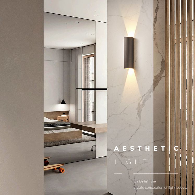 Luminaire de murs de cylindre de style moderne Lumière luminaire en aluminium Lights