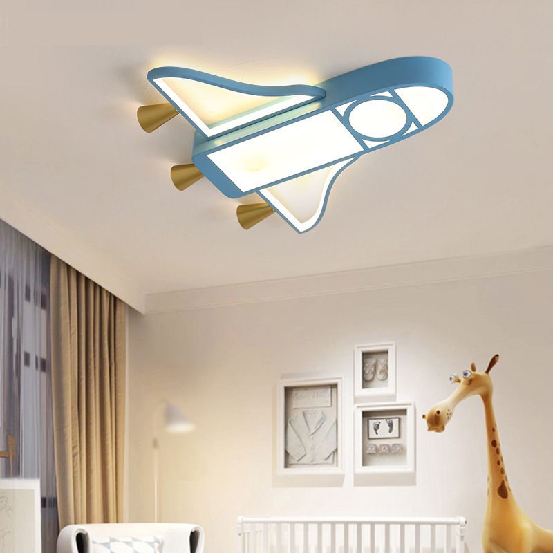 Aircraft Child Room Flush Mount Lighting Acrylic Contemporary LED Flush Mount Fixture