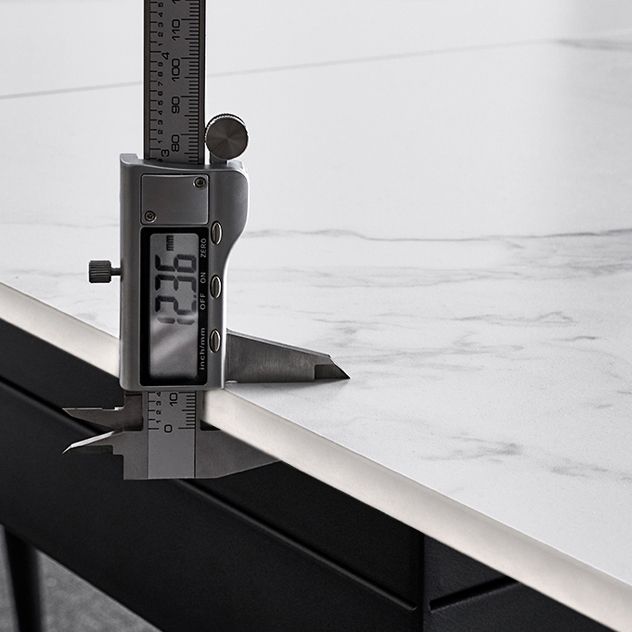 Stone Extendable Dining Site Table Industrial Style Rectangle Dining Table for Home