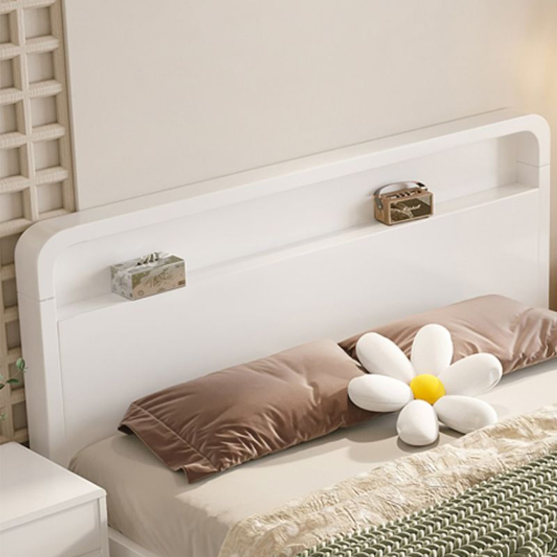 Modern Wood Standard Bed Bookcase Included Bed with Headboard for Bedroom
