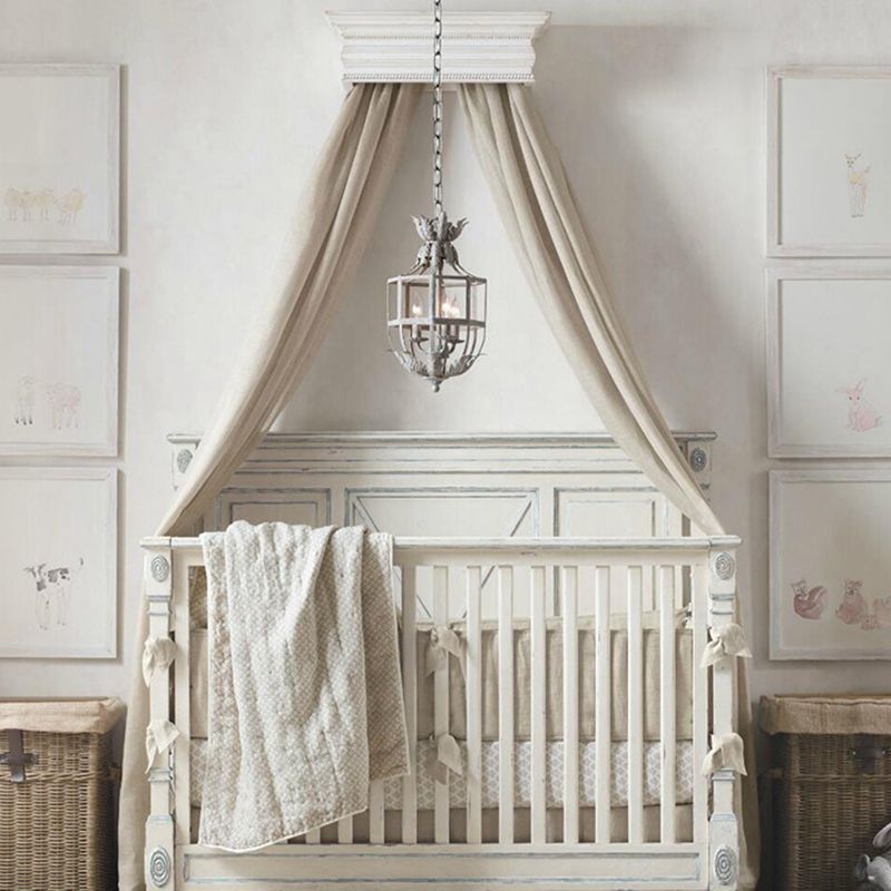 Style industriel gris fer gris cage lustre clair