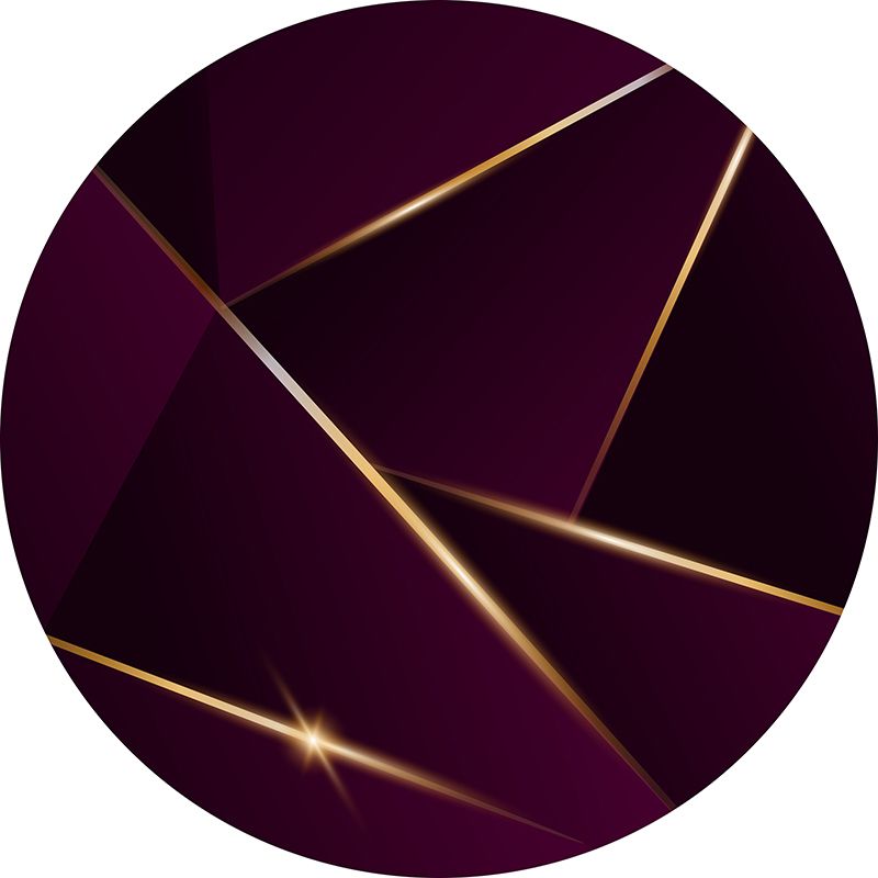 Round Black Tone Casual Indoor Rug Polyester Lines Print Rug Non-Slip Backing Indoor Rug for Living Room