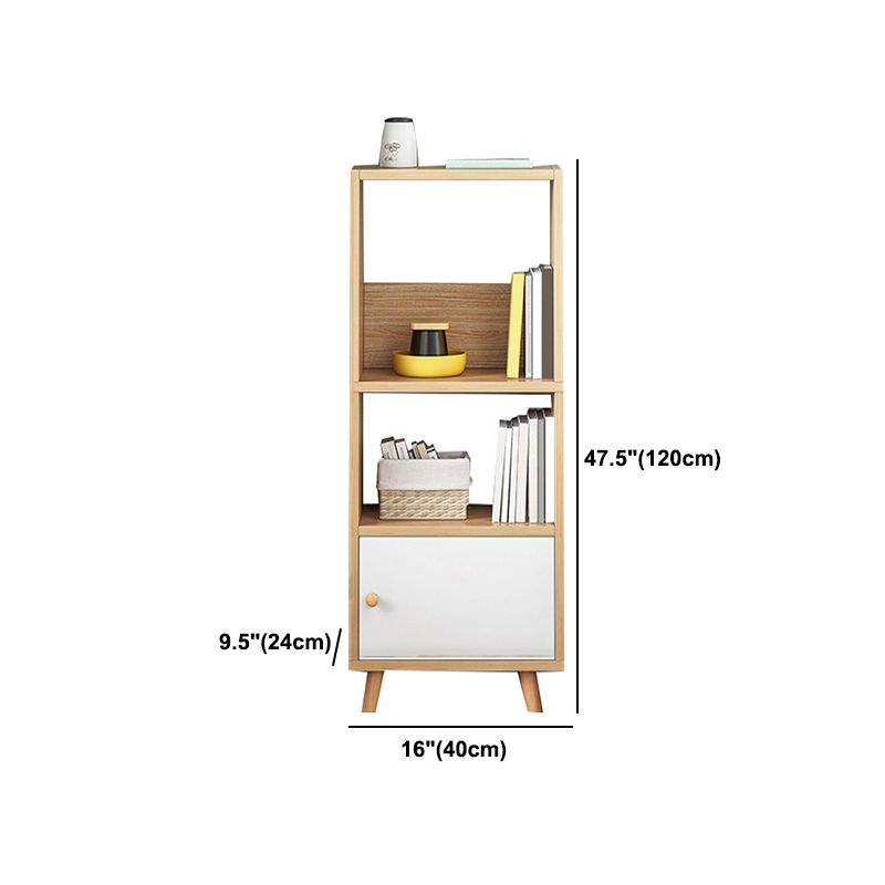Modern Wooden Bookshelf Closed Back Bookcase for Home Office