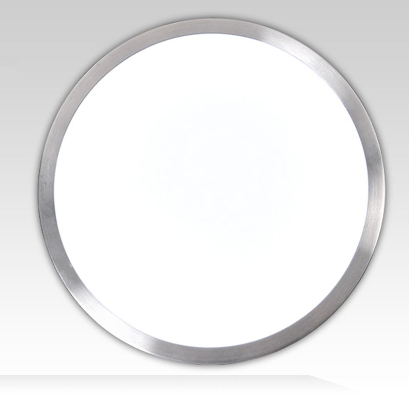 Silver Circular LED Ceiling Light in Modern Concise Style Aluminium Flush Mount with Acrylic Shade