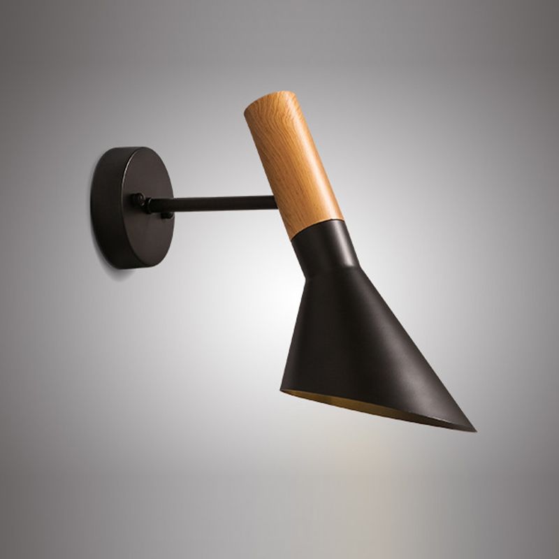 Metal Cone Shape Wall Sconce Modern Style 1 Light Wall Light Fixture