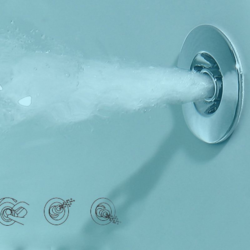 Rectangle Air / Whirlpool Bathtub Modern Back to Wall Acrylic Bathtub