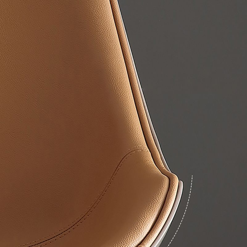 Sillas de comedor de cuero de estilo minimalista, sillas con respaldo sólido para cocina (juego de 2)