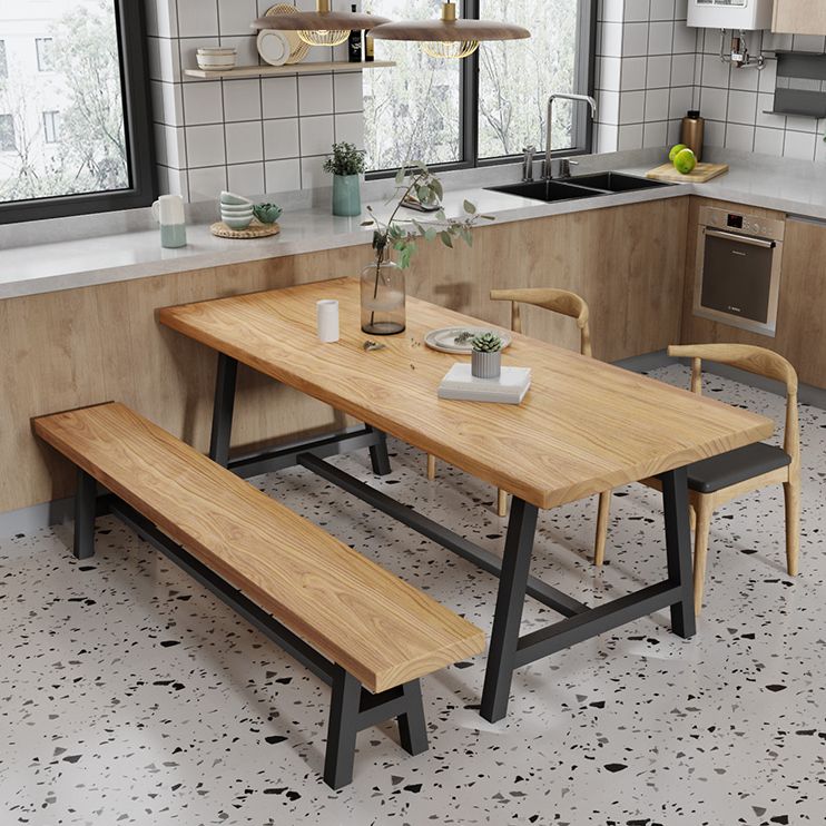 Modern 1/4/5 Pieces Dining Set Rectangle Pine Wood Dining Table for Kitchen Dining Room