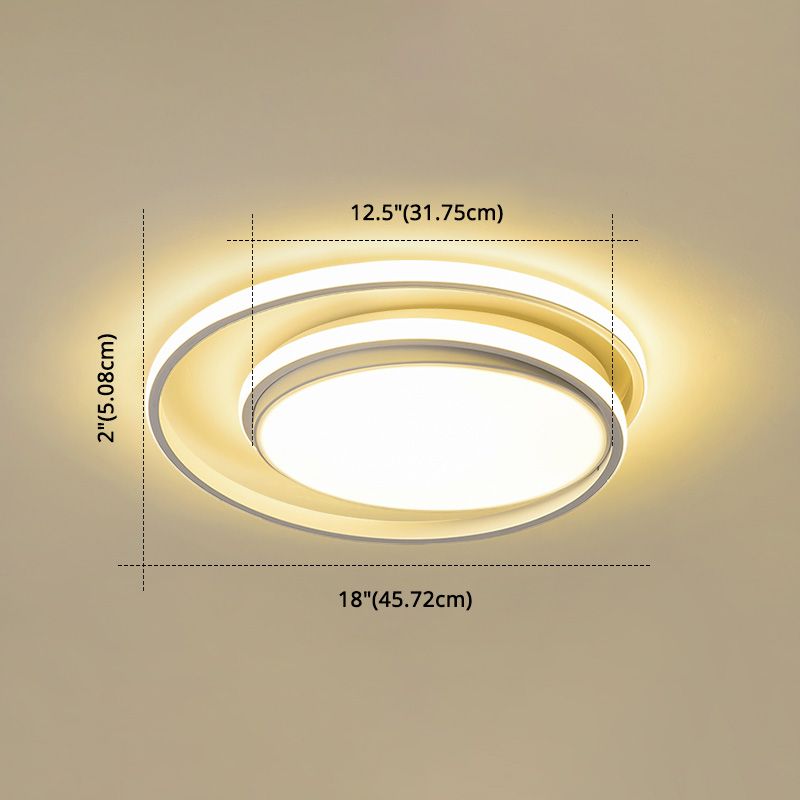 Intersecting Circles Shape LED Flush Mount Ceiling Lamp Fixture Modern Simplicity Acrylic Living Room Bedroom Lighting Fixture