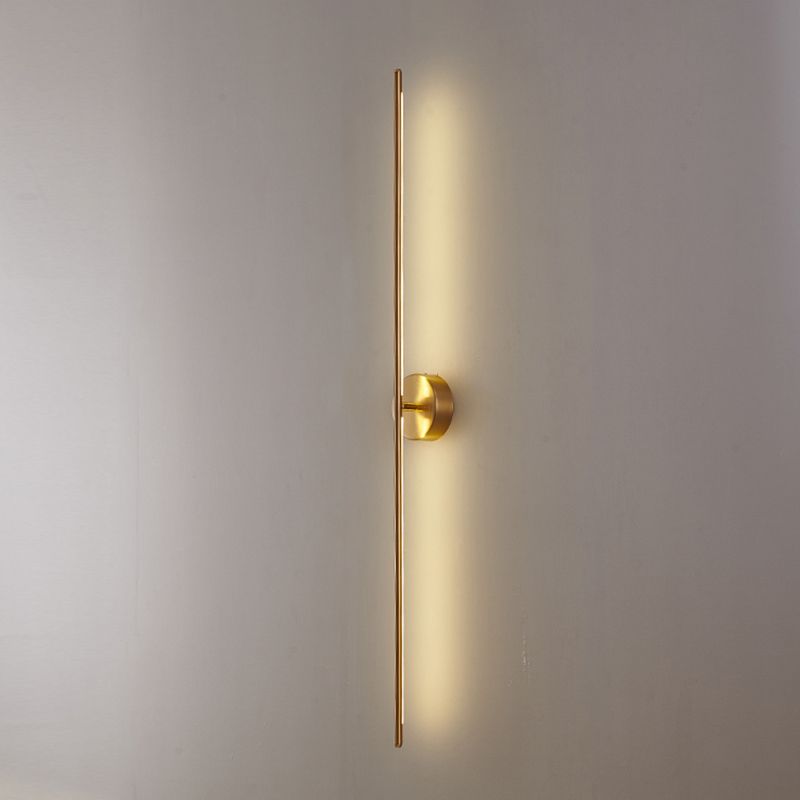 Linear Shape Metal Wall Light Fixture Modern Style 1 Light Wall Mounted Light Fixture