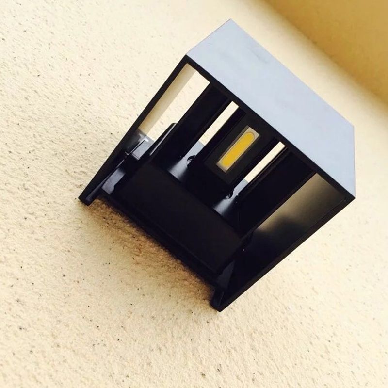 Modern Minimalist Style Square Wall Mounted Light Fixture Metal 2 Lights Wall Lights