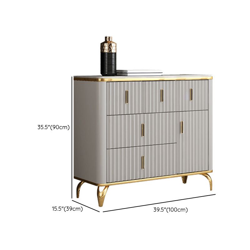 Contemporary Glam Combo Dresser Horizontal Storage Chest Dresser for Home Office