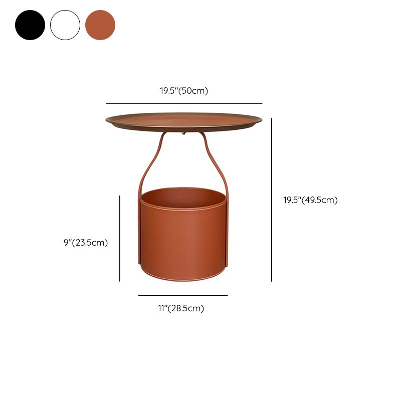 Mid-Century Pedestal Corner Table Tray Top Side End Table with Storage
