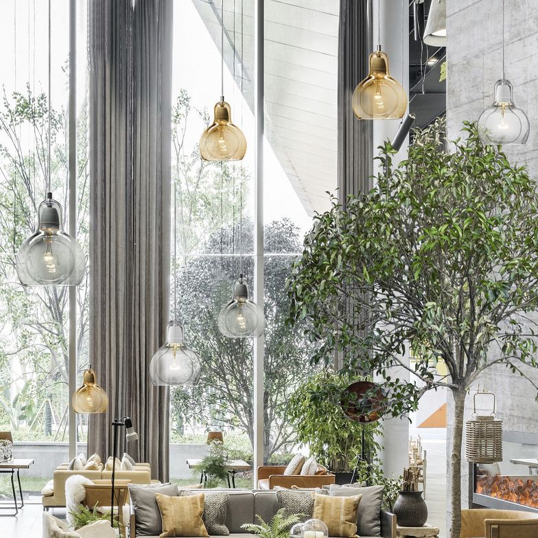 1 luminaires suspendus en forme de gourde légère