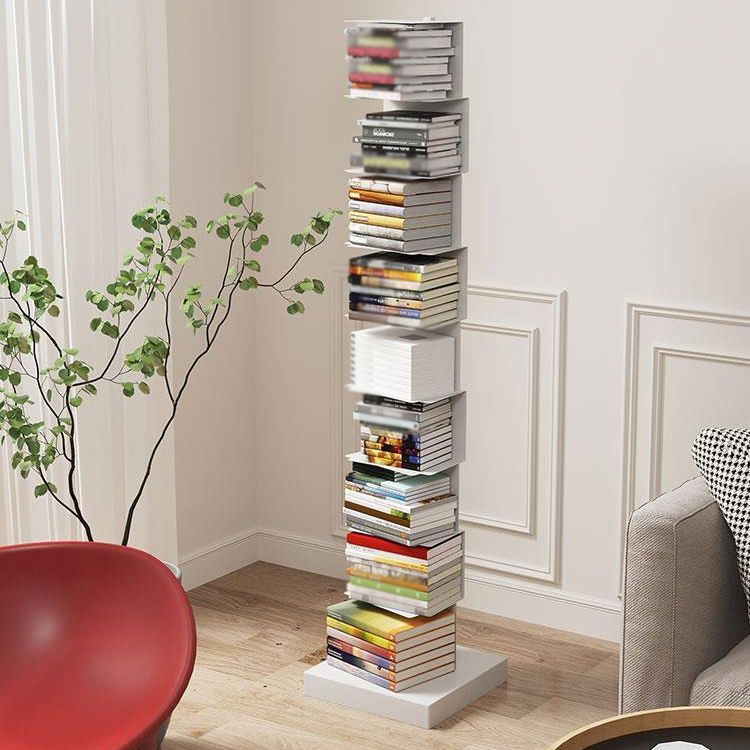 Closed Back Bookshelf Contemporary Style Invisible Bookcase for Study Room