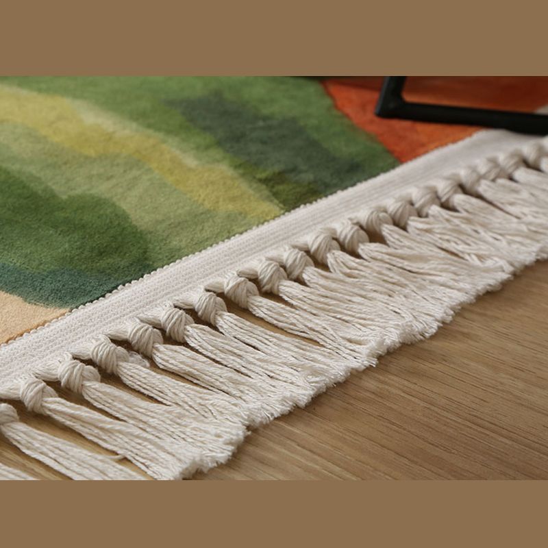 Tapis Boho-Chic Polyester Graffiti Print Intérieur Tapis Pet Friendly Carpet pour le salon