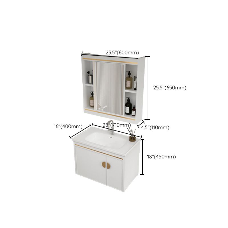 Gorgeous Sink Cabinet Free-standing Standard Space Saver Vanity with Mirror