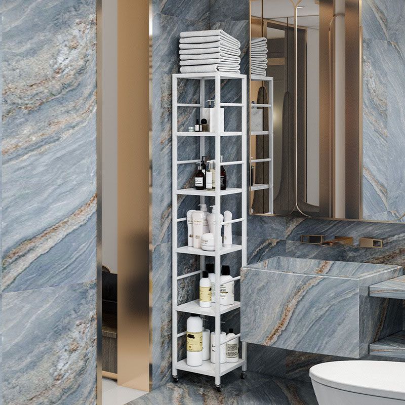 Contemporary Metal Book Shelf Open Home Shelf Bookcase with Shelves