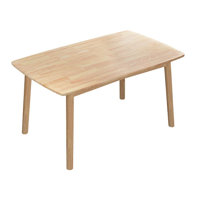 Modern Rectangle Pine Solid Wood Table 4 Legs Home Kitchen Dinner Furniture