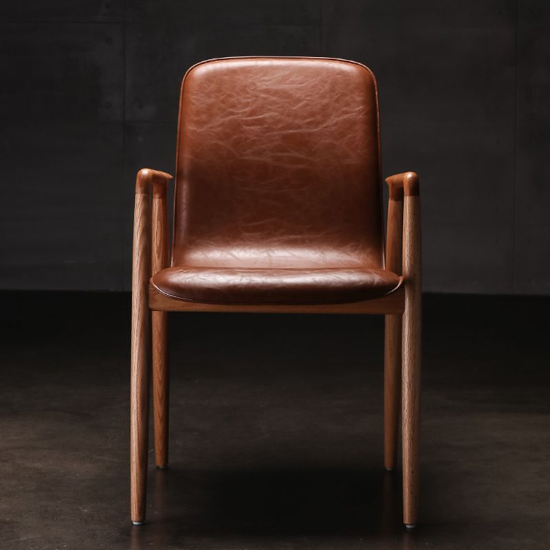 Silla de comedor de estilo tradicional, brazo de cocina, silla individual con patas de madera