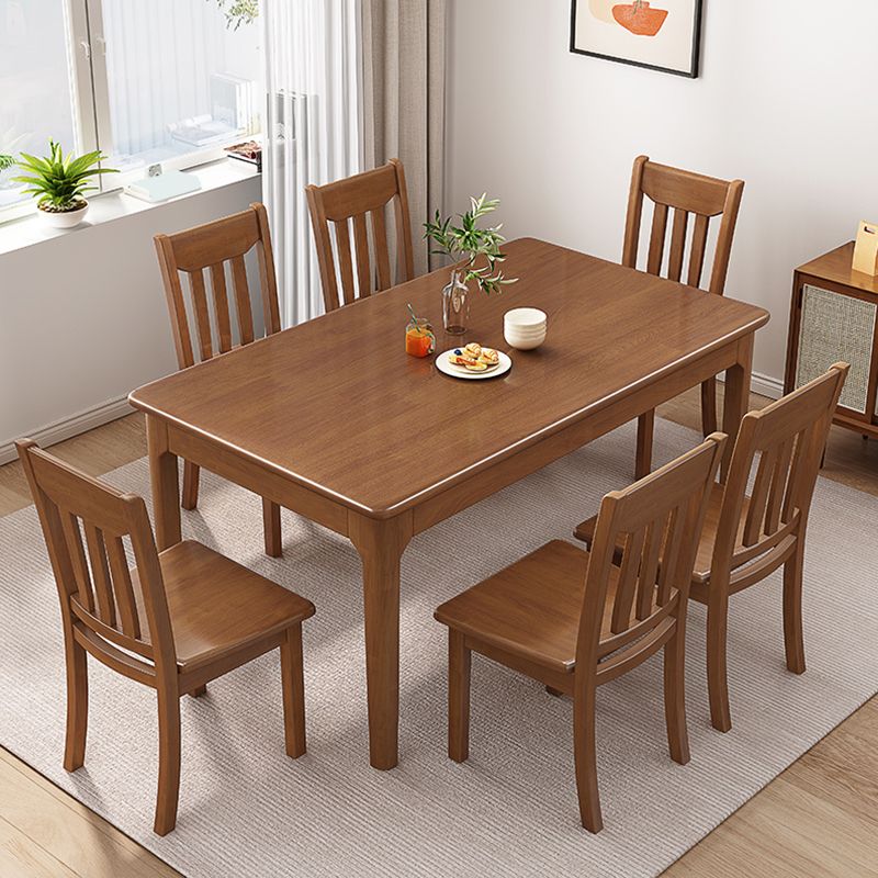 Simplicity Style Dinette Table Solid Wood Rectangle Dinner Table for Kitchen