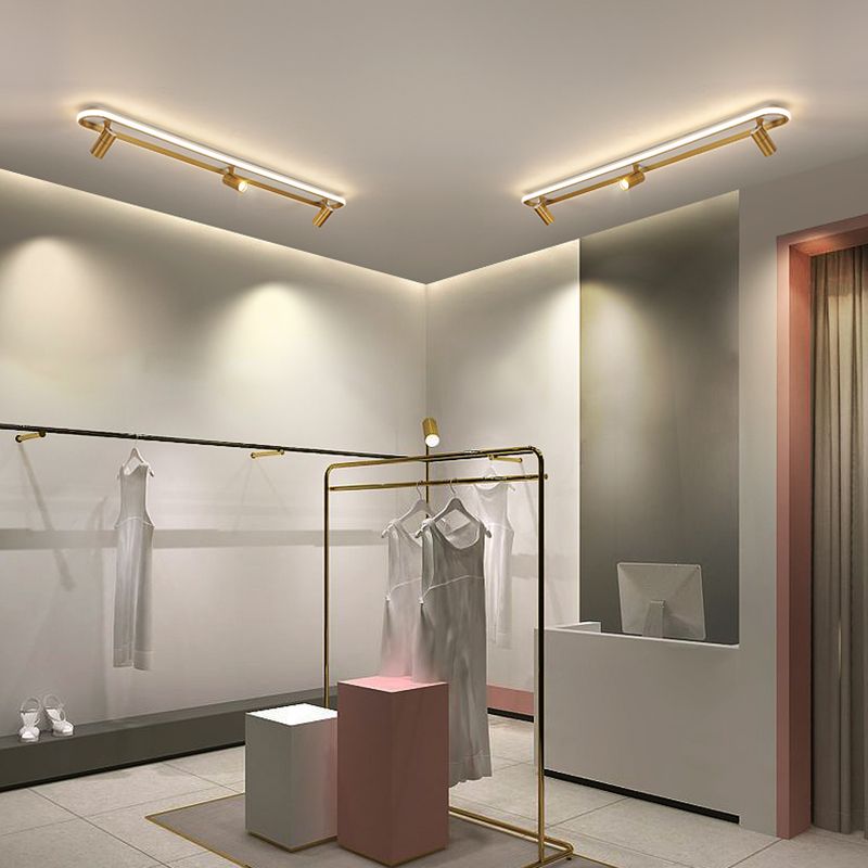 Plafonnier LED sur Rail en forme de géométrie, montage encastré en fer, Style moderne et Simple, pour magasin de vêtements