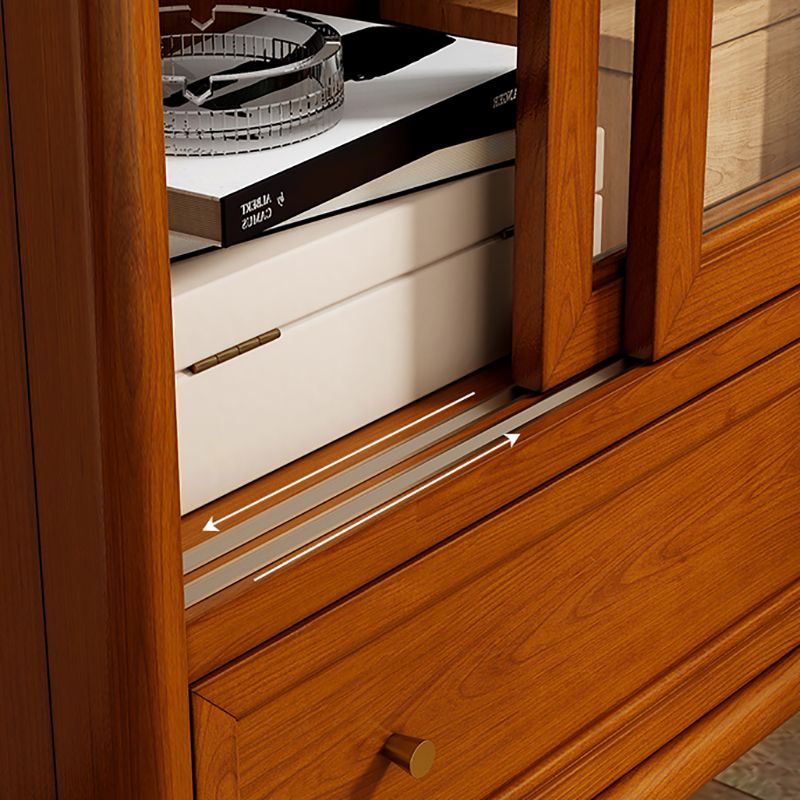 Glam Closed Back Standard Bookshelf Wooden Bookcase for Study Room