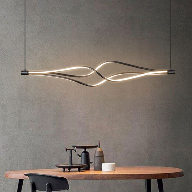 Modern Chandeliers For Foyer Wave Suspension Light LED Pendant Light Fixtures