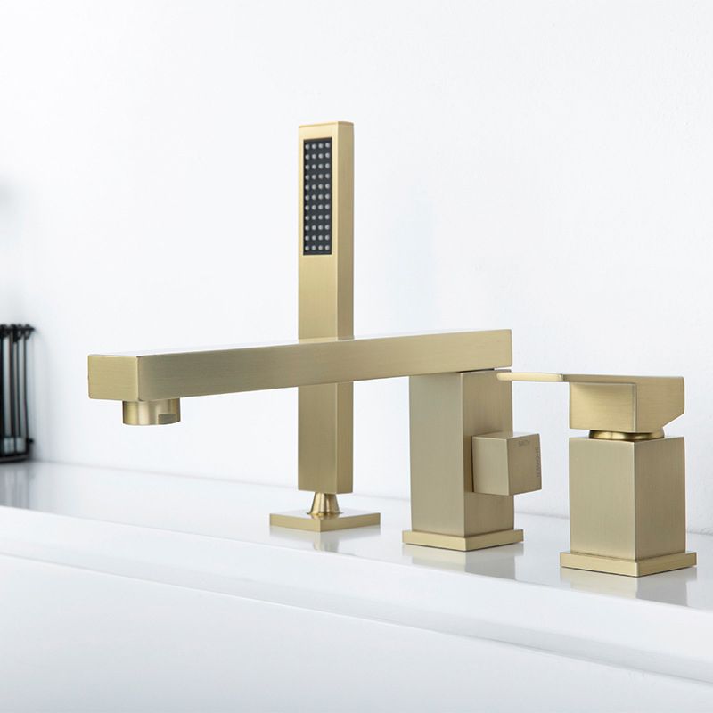 Deck Mounted Bathroom Faucet Modern Style Metal Bathroom Faucet