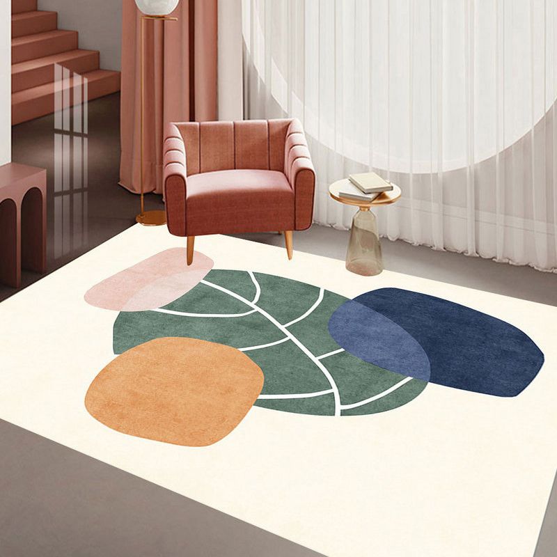 Dark Green Color Piece Carpet Polyester Modern Carpet Washable Carpet for Drawing Room