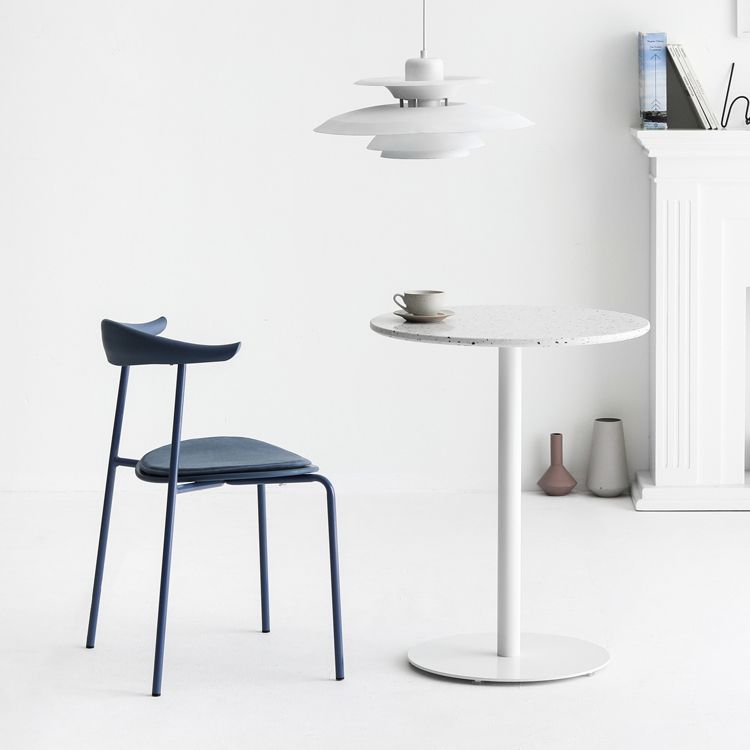 Minimalistische stijl Open achterkant Dining Side Chair Less Dining zijstoel voor huis (set van 2)