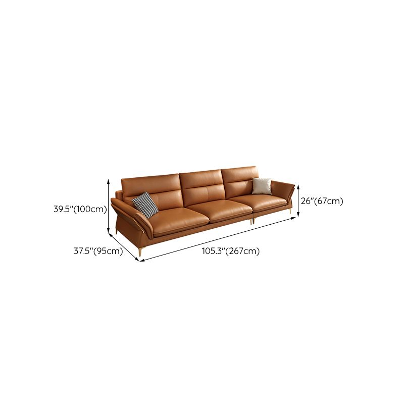 Modernism Sectional Sofa Flared Arm Cushion Back Sectional Sofa