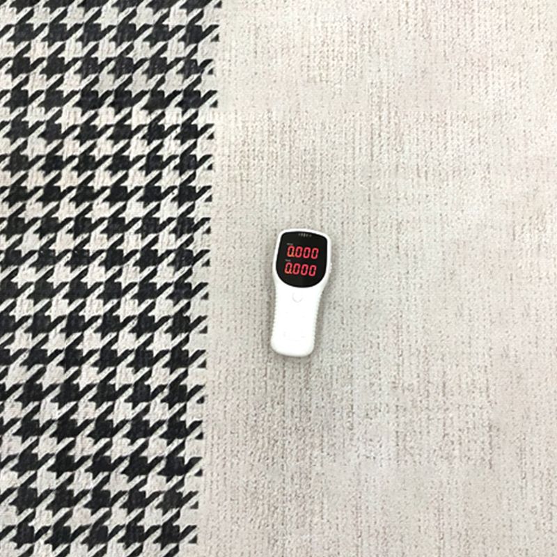 Dark Gray Modern Rug Polyester Geometric Area Rug Washable Rug for Sitting Room