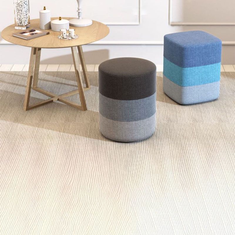 Solid Color Fabric Standard Stool Modern Style Simple Household Footstool