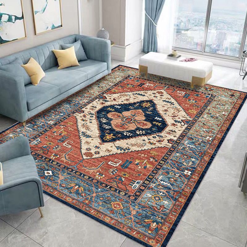 Traditional Rug Gorgeous Multicolored Washable Carpet Stain Resistant Area Carpet for Living Room