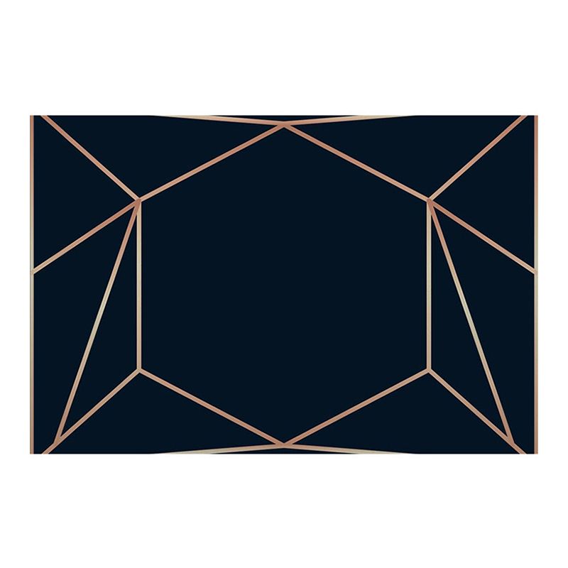 Contemporary Rug Polyester Abstract Rug Non-Slip Backing Rug for Home Decoration
