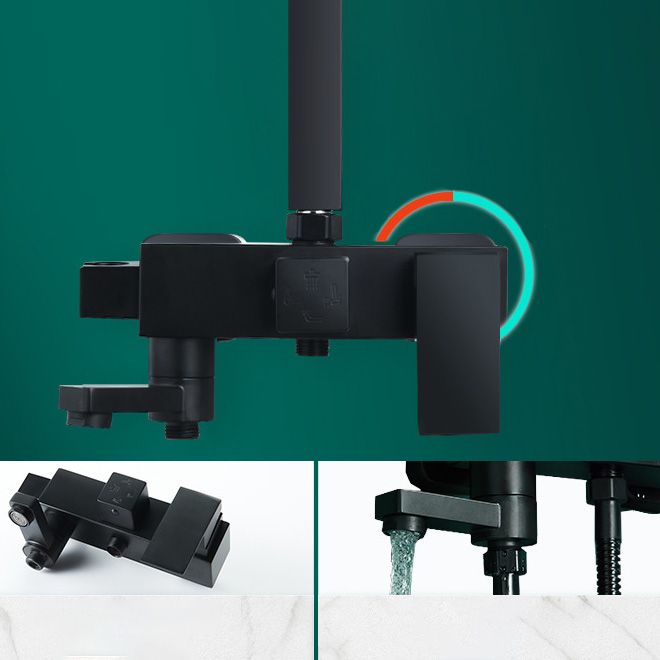 Adjustable Spray Pattern Shower Combo Metal Shower Faucet Arm Shower Head with Slide Bar